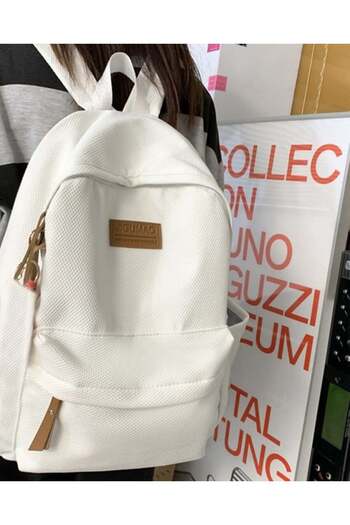 Arkaan Unisex White Backpack