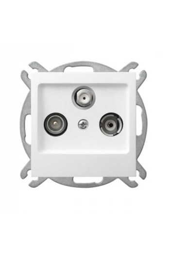 OSPEL As white p/t R-TV-SAT terminal socket without frame