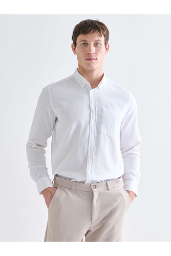 LC Waikiki Sparkling Selections from Shining Store |   Regular Fit Long Sleeve Dobby Men's Shirt