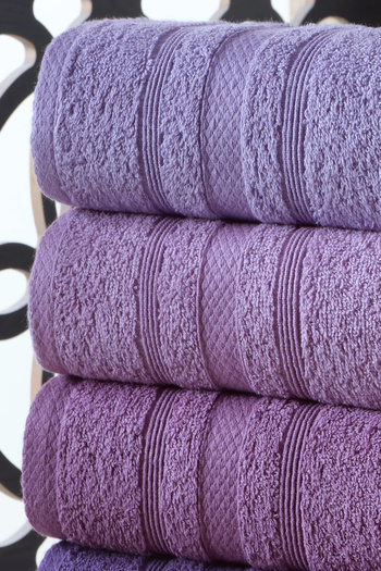 DNZGÜLCAN There Are 4 Towel Set Hand Towel Face Towel 100% Cotton 70X140 cm