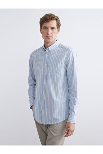 LC Waikiki Leave Your Style with Us |   Regular Fit Long Sleeve Striped Men's Shirt