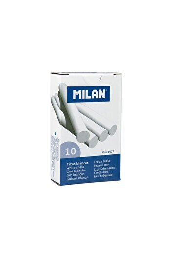 Milan Cretă rotundă, material cretă, culoare alb, set de 10 bucăți