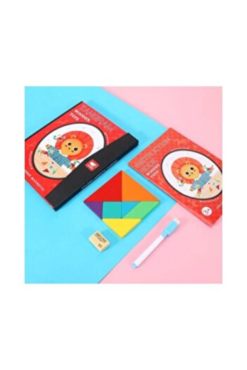 Montessori Educational Game - Tangram Puzzle with Model
