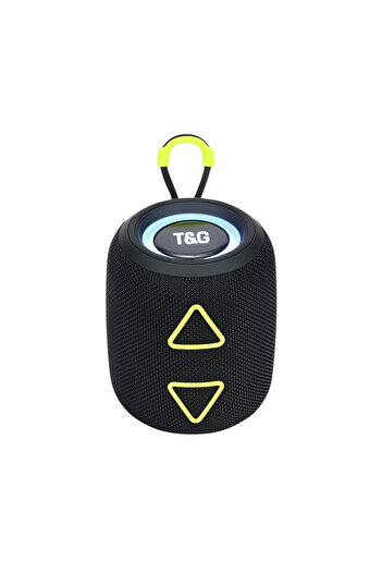 T&G مكبر صوت محمول متوافق مع البلوتوث مزود بإضاءة LED ومضخم صوت ستيريو لاسلكي يدعم راديو FM وبطاقة TF