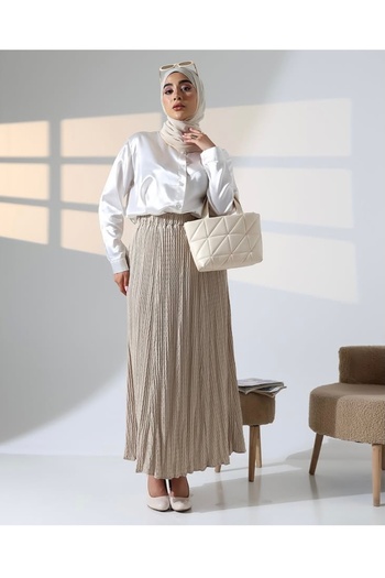 ECE GİYİM Women's Seasonal Skirt with Elastic Waist Size