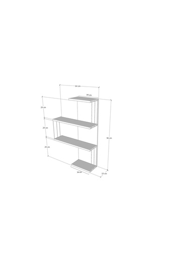 UnicUtil Rafturi perete, Classic Form, UnicUtil, 64 x 96 x 19 cm, Pin Alb