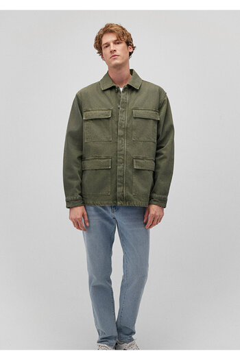 Mavi Khaki Jacket with Pocket Detail