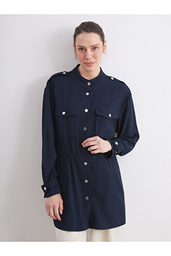 LC Waikiki Judge Collar Gathered Women's Jacket
