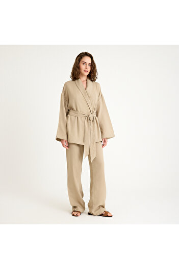 Miespiga 100% Cotton Women's Muslin Trousers with Elastic Waist