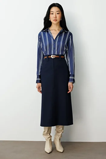 Ekol Midi Skirt with Waist Belt