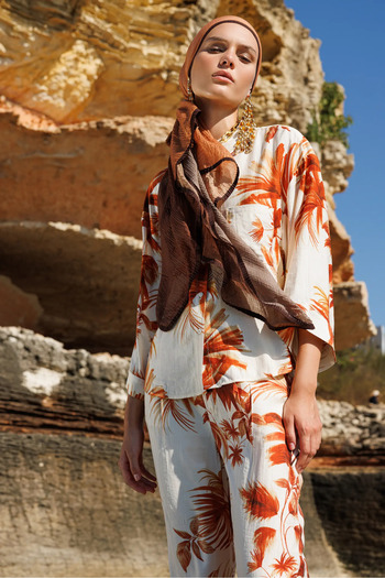 Mooncorn Gradient Muslin Shawl Copper