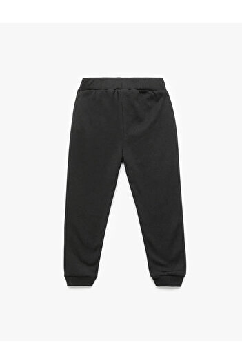 Koton Elastic Waist Basic Jogger Black Baby Boy Sweatpants 6Wmb40017Tk