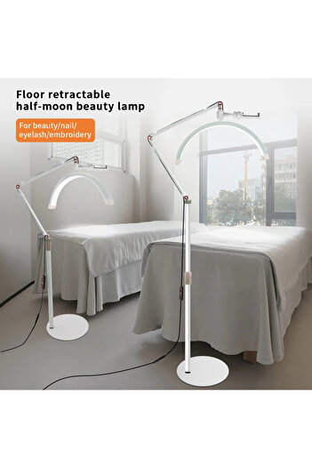 OEM Lampa Semiluna LED 70 cm Profesionala, cu Lumina Calda, Rece, Rotatie 360 grade, Inaltime reglabila