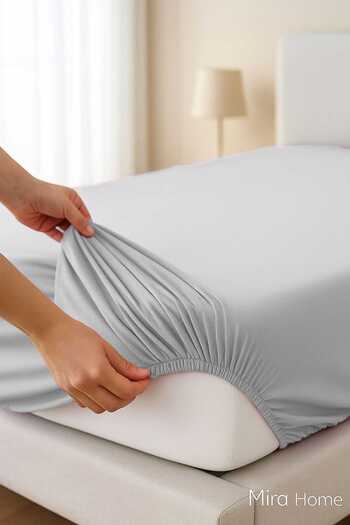 CPU ELEKTRONİK Double Plain Combed Cotton 100% Cotton Fitted Sheet 160X200 Newsheet Gray