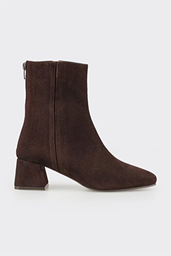 Elle Shoes Kahve Deri Kadın Klasik Bot