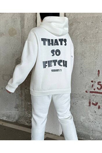 macklin Unisex ανδρικό γυναικείο σετ φόρμας με κουκούλα με 3 κλωστές με στάμπα That's So Faith