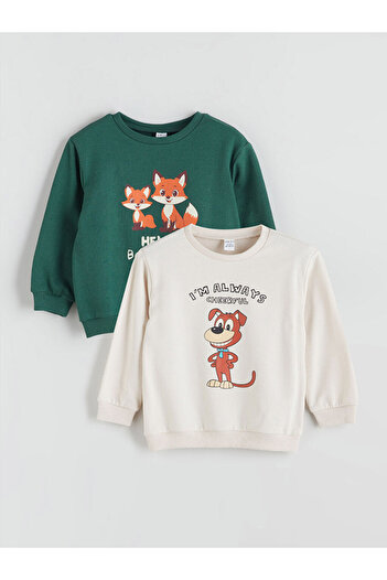 LC Waikiki Crew Neck Printed Boys' Sweatshirt