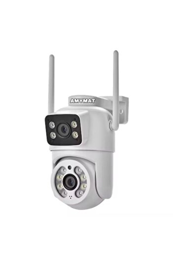 AMYMAT Cameră de supraveghere WiFi Ultra HD cu vedere panoramică la 360°