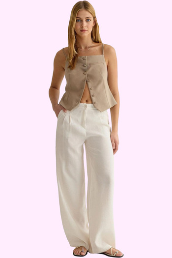 PayBuy Women's Fashion Wide Leg Wide Leg Woven Pants High Waist Summer Casual Use