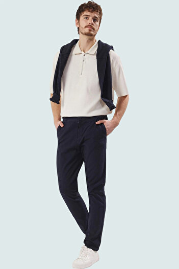 PayBuy Men's Fashion Long Length Straight Fit Cotton Textured Trousers Casual Style Summer