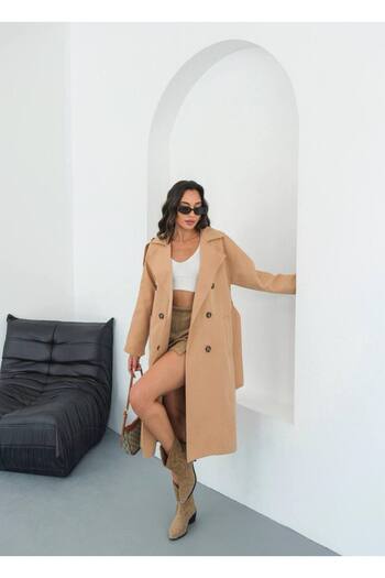Chef d'atelier Women's Oversize Long Draped Trench Coat