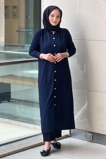 Nuss 512 Basic Long Mercerized Cardigan