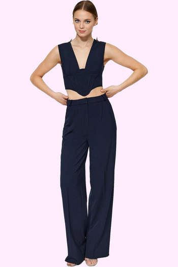 PayBuy Women's Fashion High Waist Wide Leg Woven Pants Stylish Ambient Casual Combinations