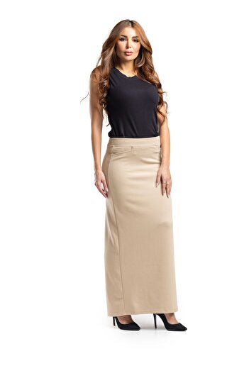 SUGA Long sand skirt