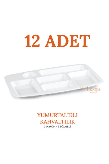 Hesna Natural Unbreakable Breakfast Table D'Hote Tray - with Egg