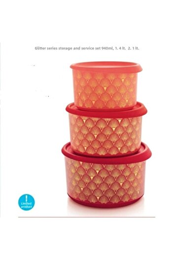 Tupperware Glitter Series Storage and Service Set
