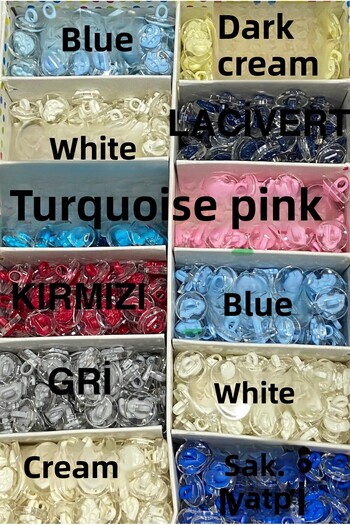 karantuhafiye Baby Button / Car Model / 10 Pieces / White