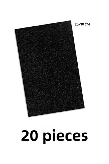 Ticon 20 Pieces A4 Glitter Eva 20x30cm Black