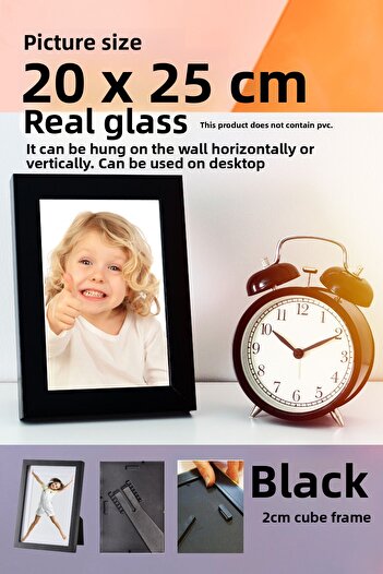 CreaWitch 20mm Cube Frame 20X25Cm Photo Picture Frame Standing Backrest or Wall Hanging
