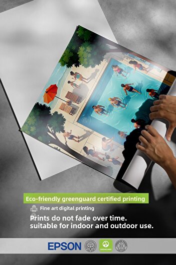 Postifull White Framed Painting, Crowd in the Pool, Illustration, Maximalist, Blue Color Poster, 2025 Summer Flake