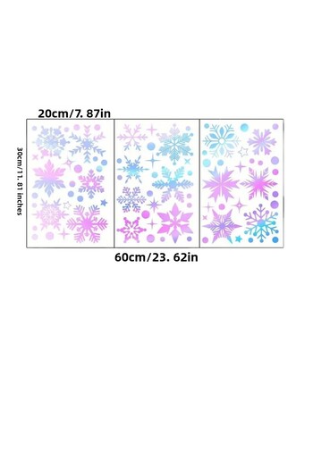 Major Selection Hologram Snowflake Sticker Set