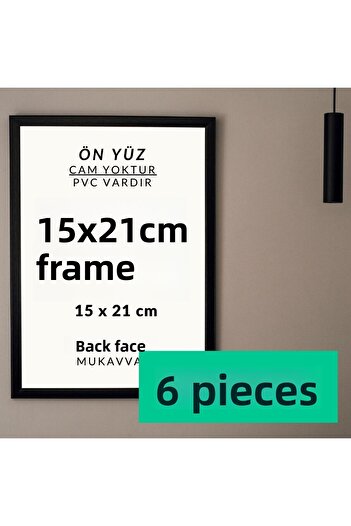 CreaWitch 15X21 Black 6 Pieces Photo Frame - Standing and Wall Hanging