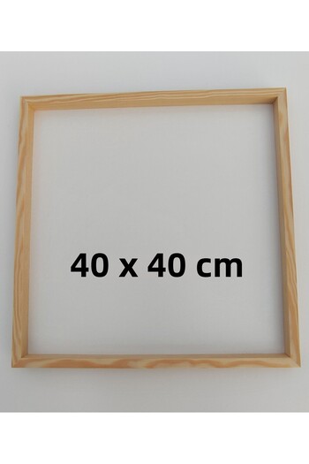 Oduncudünyası 40X40 cm Wood Framed Board White (Without Glass - Backrest Fixed)