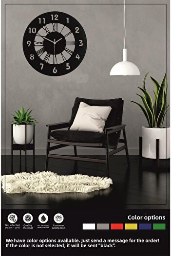 Ecce Wooden Decorative Roman and Latin Numeral Wall Clock 40cm