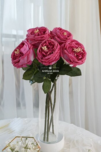Yapay Çiçek Deposu Bujor umed artificial de lux 45 cm fucsia