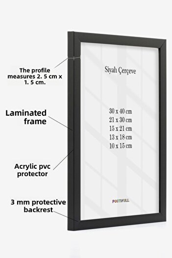 Postifull Black Poster Frame, Black Frame, Photo and Wall Frame, Living Room, Kitchen, Office Frame