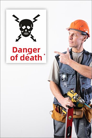 karbonsoft Work Safety Warning Sign Death Danger