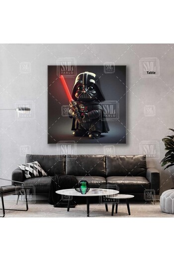 SML TABLO Star Wars Cute Darth Wader Legend Τετράγωνος χαρακτήρας ταινίας σε καμβά