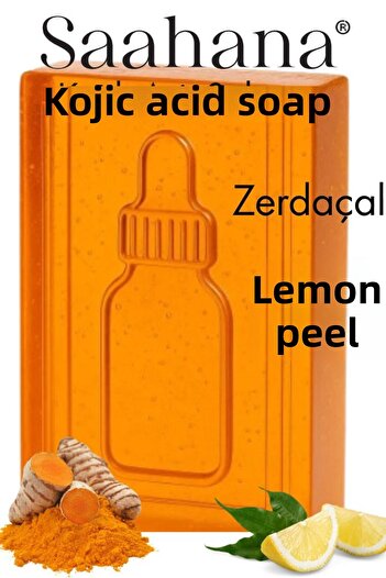 Saahana Kojic Acid Soap, Anti-Blemish with Turmeric and Kojic Acid Effect, Tone Equalizing, Whitening Effect