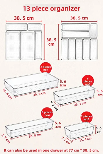 color house Органайзер с 13 части (38,5 см * 38,5 см - 2 комплекта)