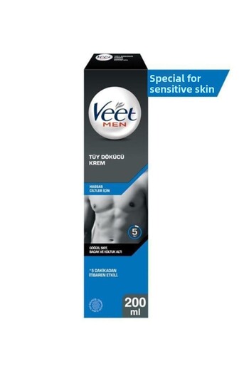 Veet Men's Special Hair Removal Cream Sensitive Skin 200 ml