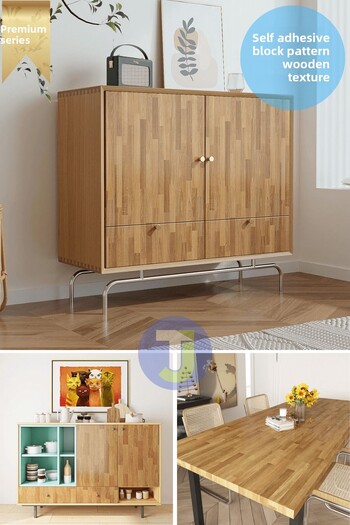 Technojet Self Adhesive Textured Wood Look Premium Kitchen Wall Cabinet Finish 60Cmx500Cm