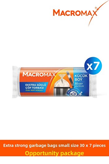MACRO MAX Extra Strong Garbage Bag Small Size - 30 Pack X7