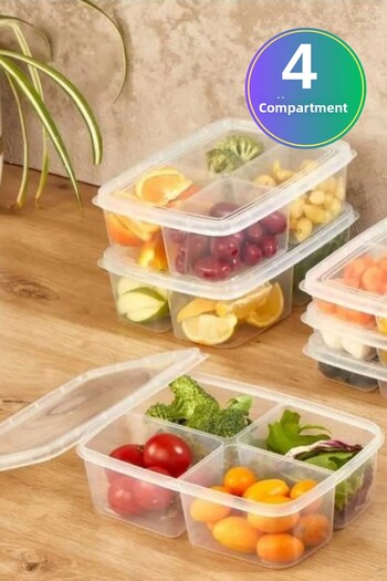 WAPPA 1Pc 4 Compartments 1000ml Vegetable Chicken Meat Container Refrigerator Organizer Storage Box