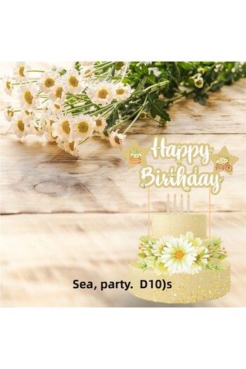 Deniz Party Store Daisy Themed Happy Birthday Cake Sausage Maker