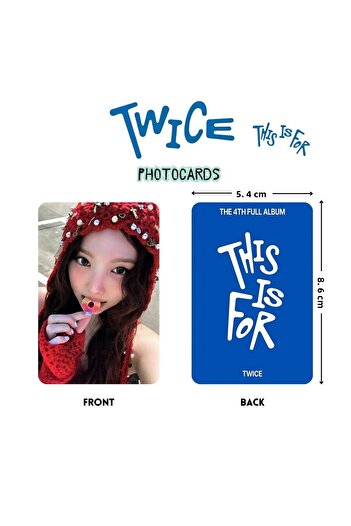 Kpop Dünyasi Twice'' This Is for'' Photocards Set Pob 3